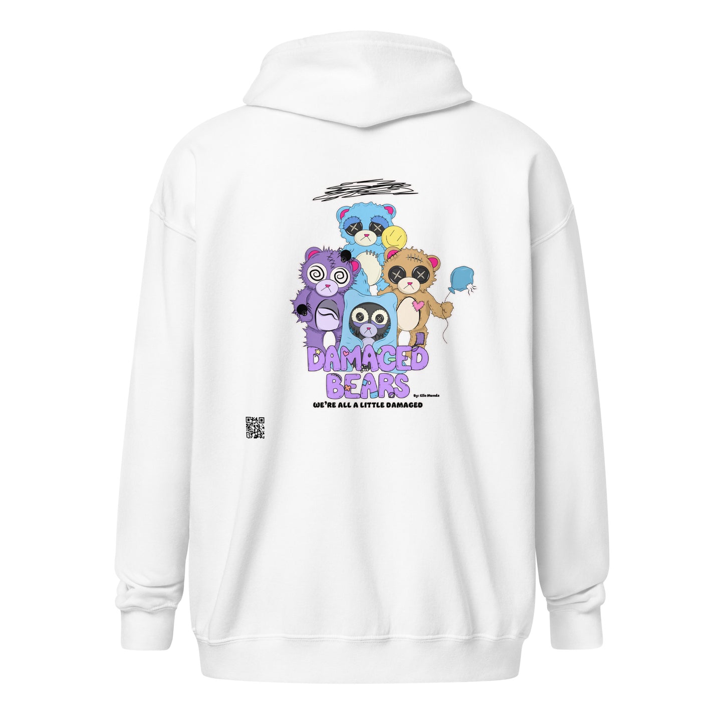 Damaged Bears Logo Unisex heavy blend zip hoodie