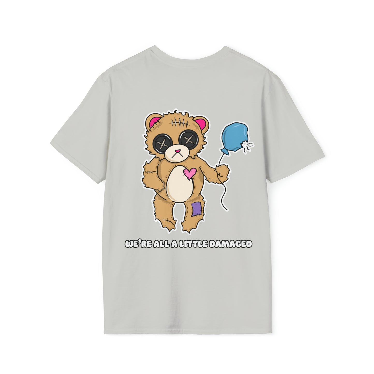 Damaged Bear T-Shirt Front and Back Design