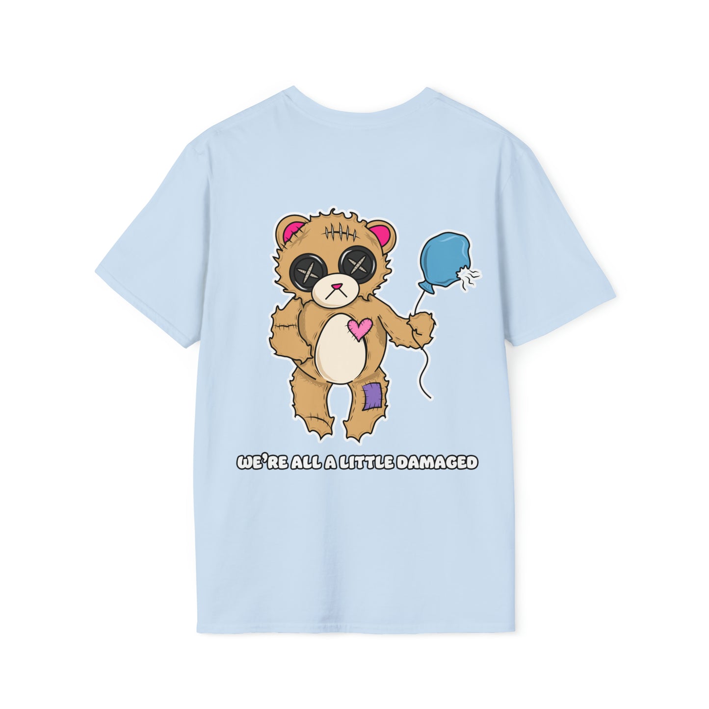 Damaged Bear T-Shirt Front and Back Design