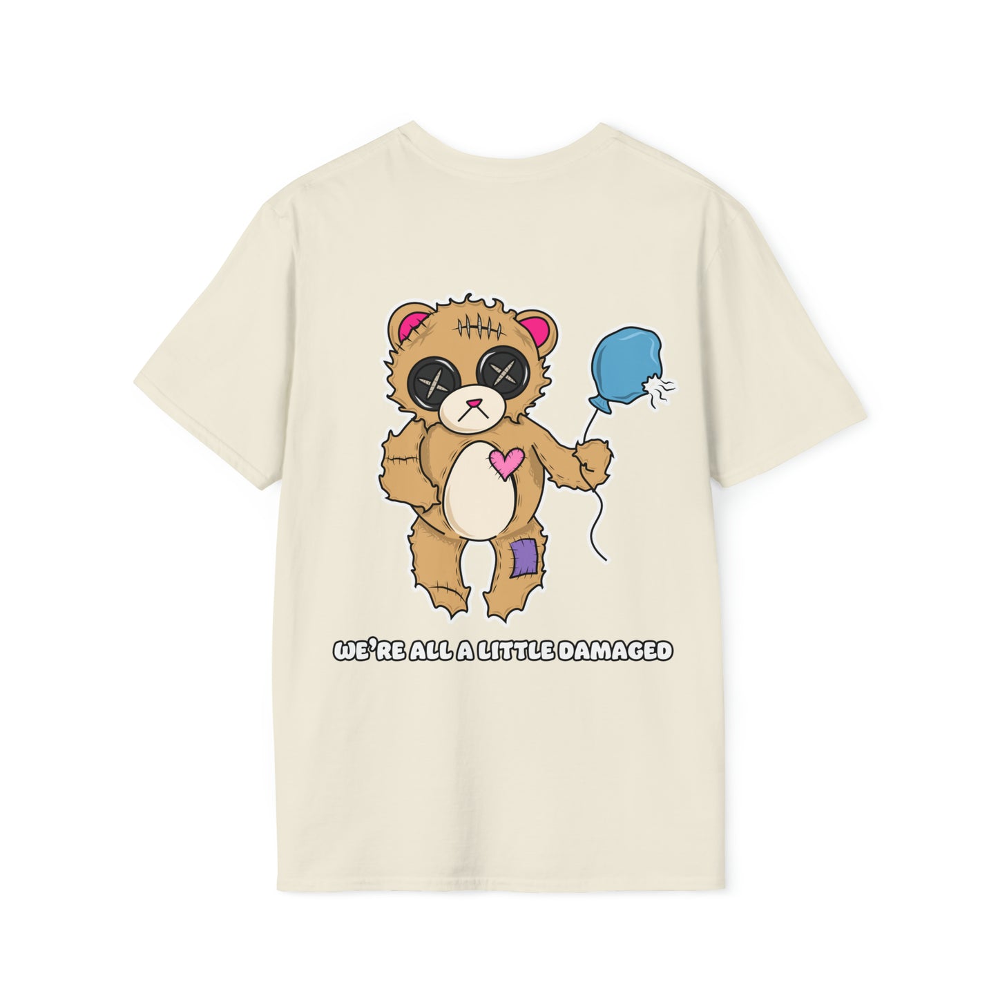 Damaged Bear T-Shirt Front and Back Design