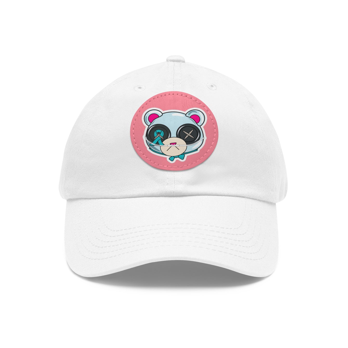 Sclero Bear Dad Hat with Leather Patch (Round)