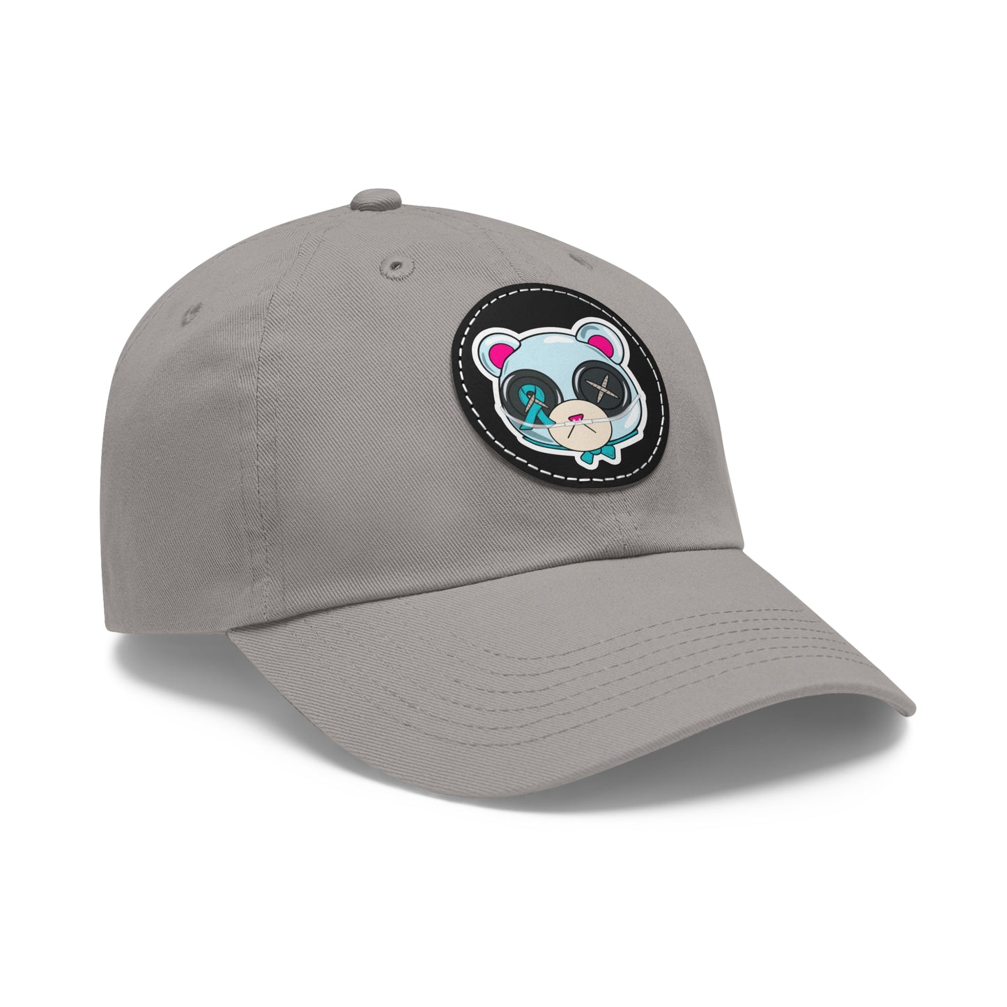 Sclero Bear Dad Hat with Leather Patch (Round)