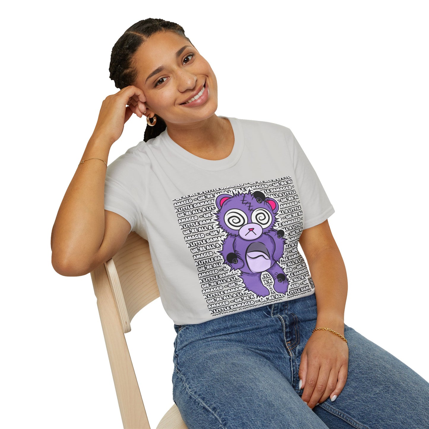 Anxiety Bear "We're all a little Damaged" T-Shirt