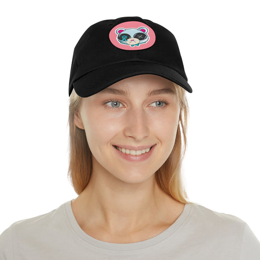 Sclero Bear Dad Hat with Leather Patch (Round)