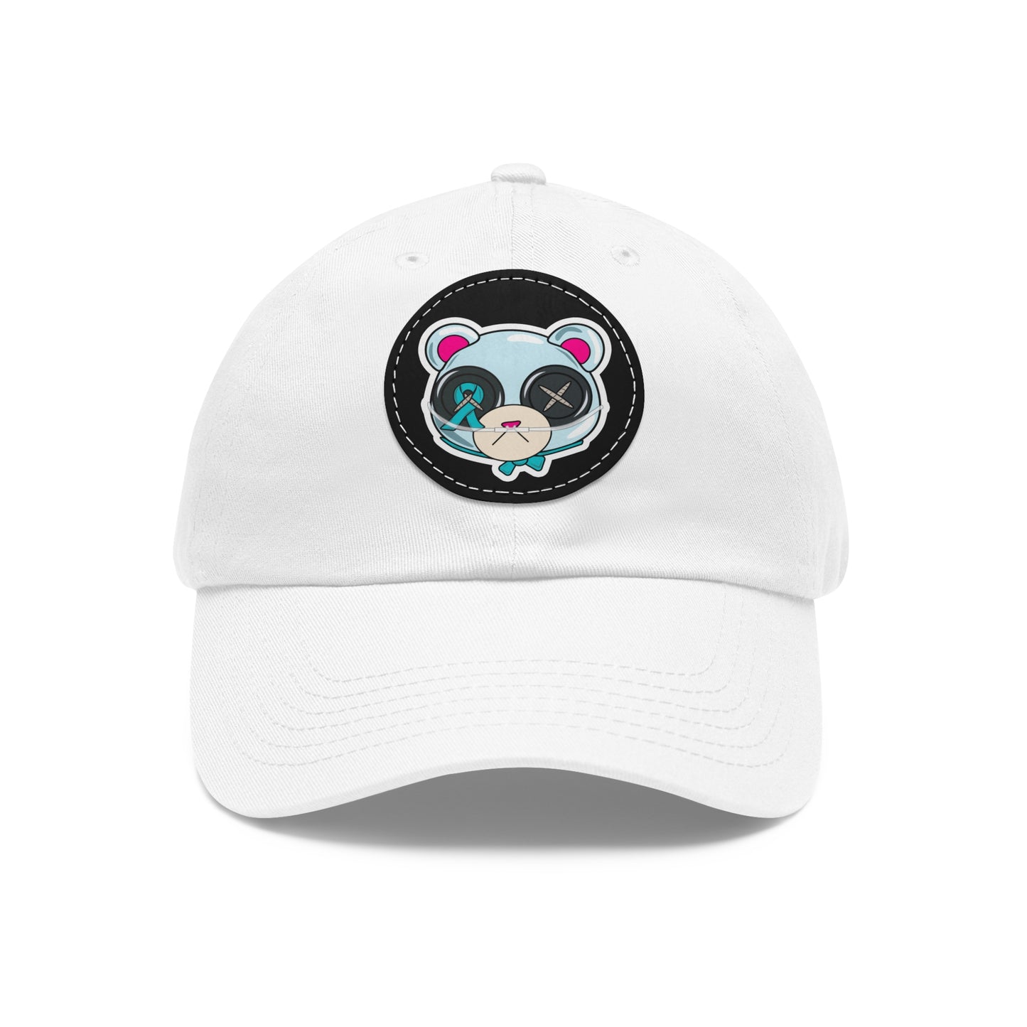 Sclero Bear Dad Hat with Leather Patch (Round)