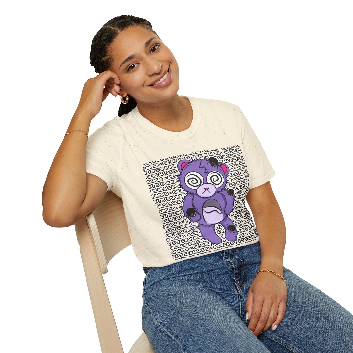 Anxiety Bear "We're all a little Damaged" T-Shirt