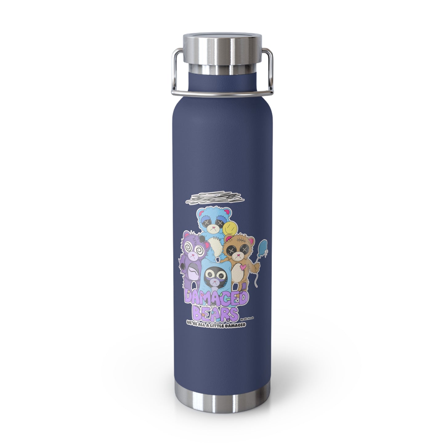 Damaged Bears Copper Vacuum Insulated Bottle, 22oz