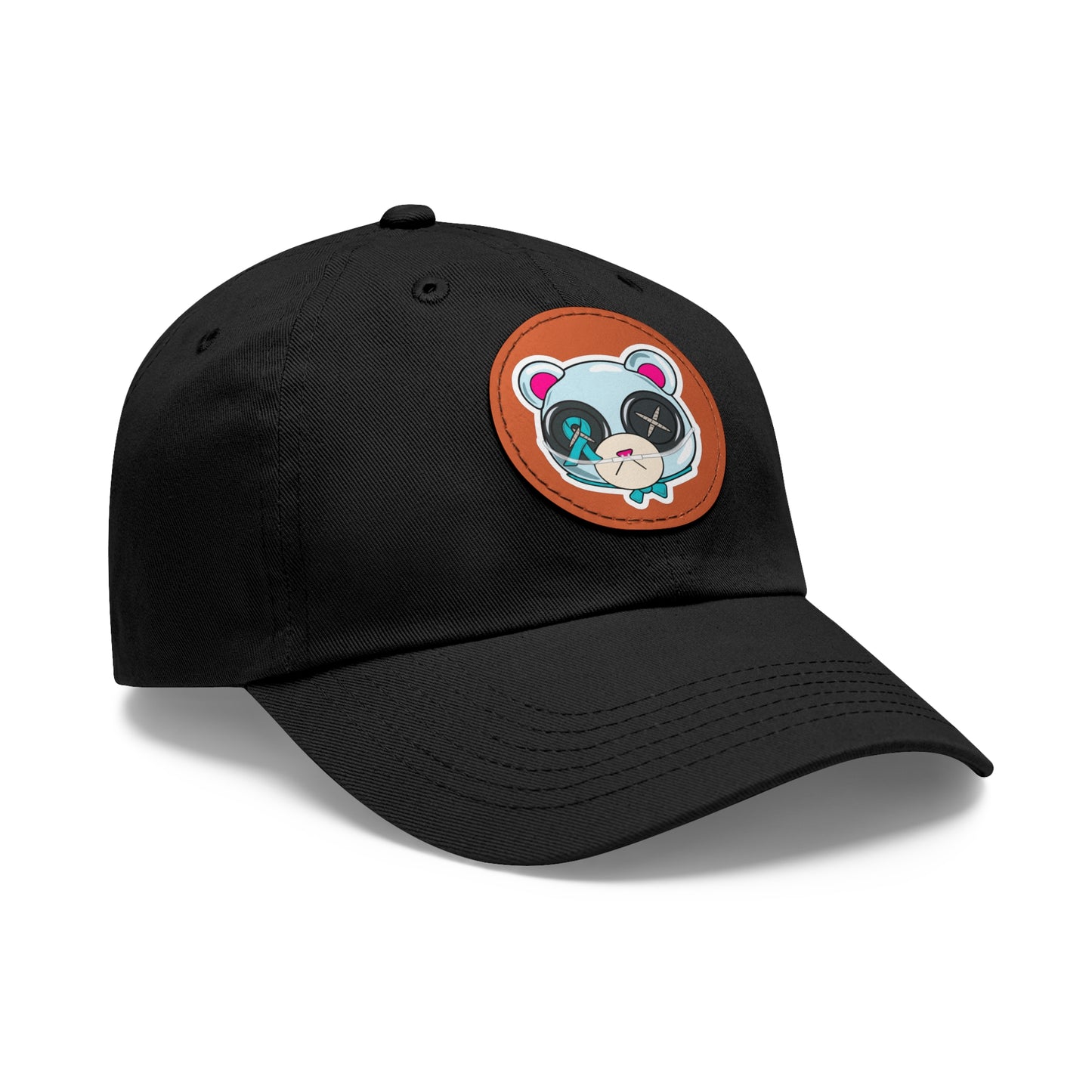 Sclero Bear Dad Hat with Leather Patch (Round)