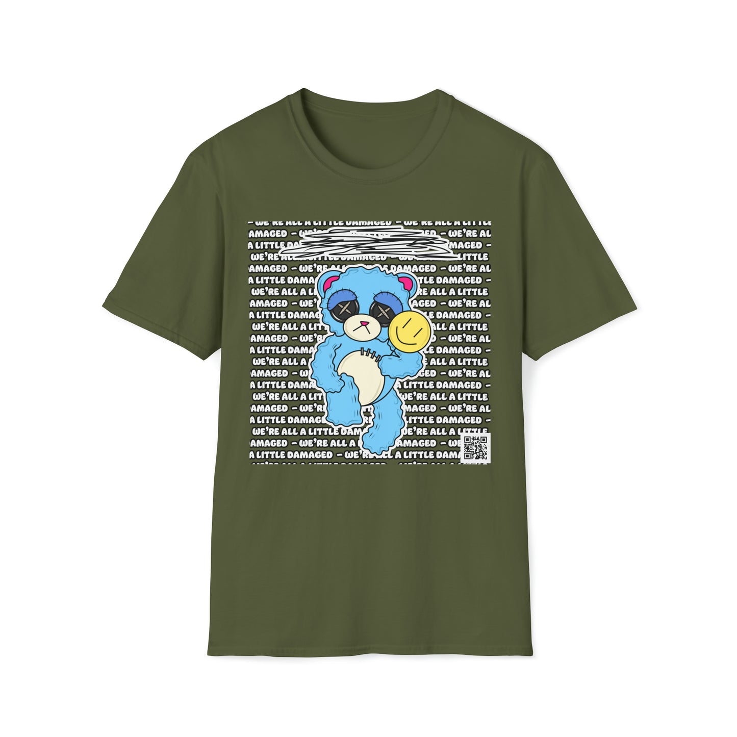 Depression Bear "We're all a little Damaged" T-Shirt