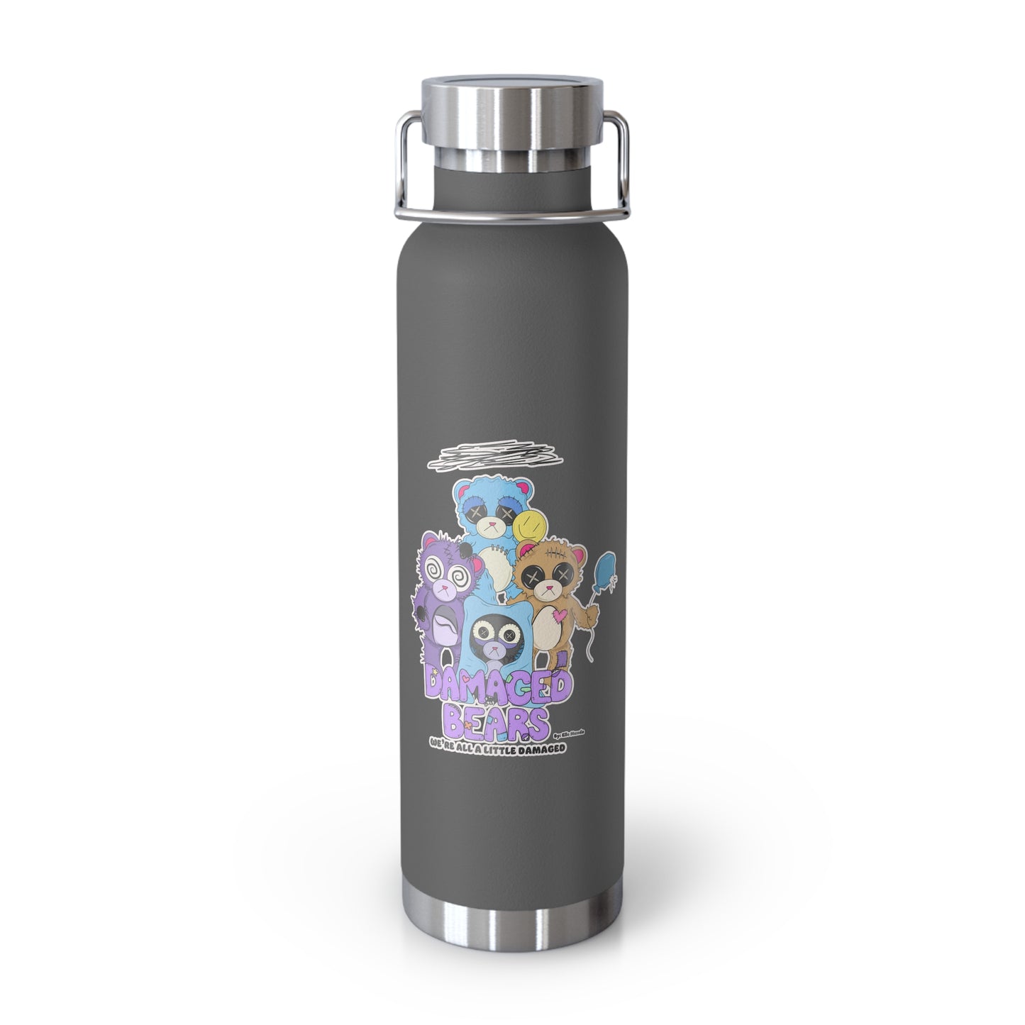 Damaged Bears Copper Vacuum Insulated Bottle, 22oz