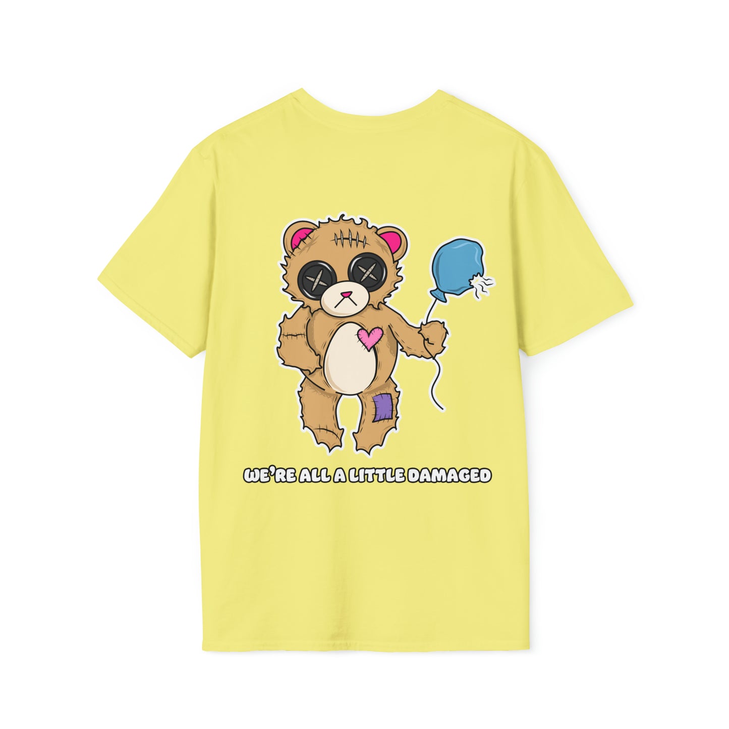 Damaged Bear T-Shirt Front and Back Design