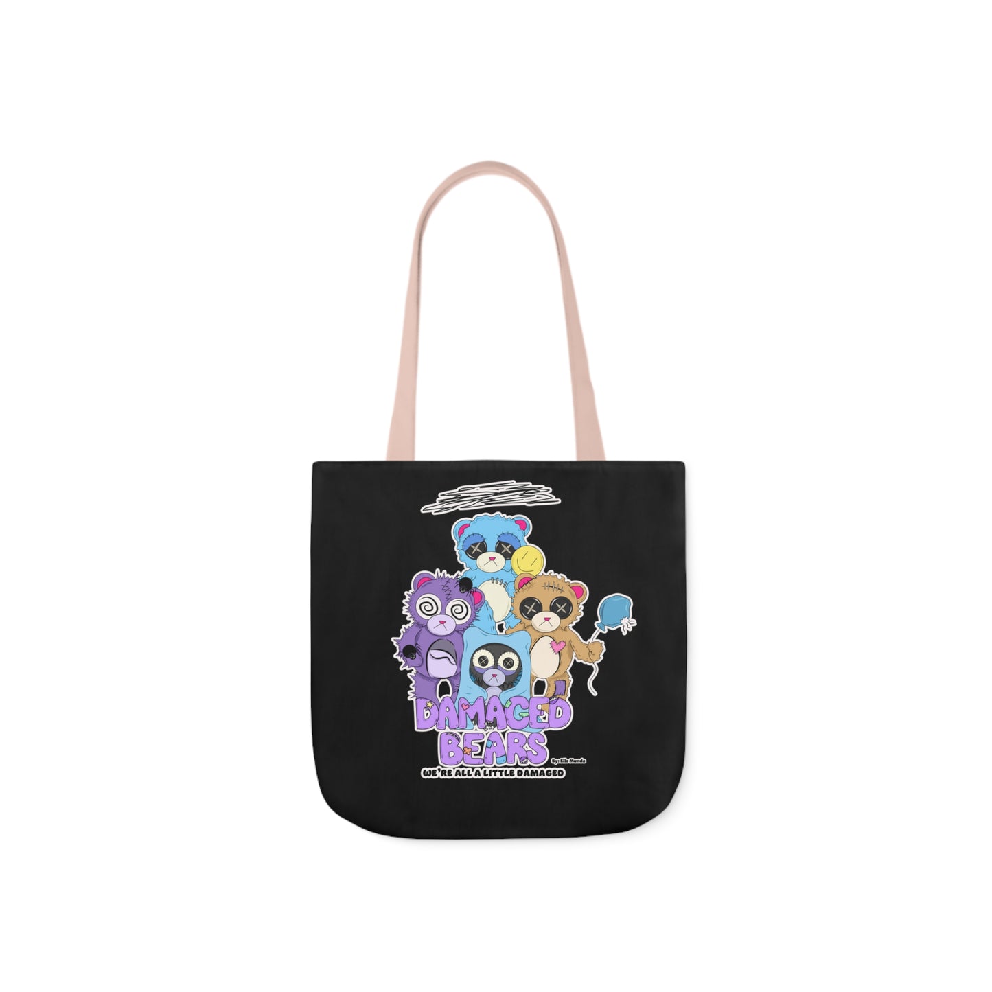 Damaged Bears Polyester Canvas Tote Bag (AOP)