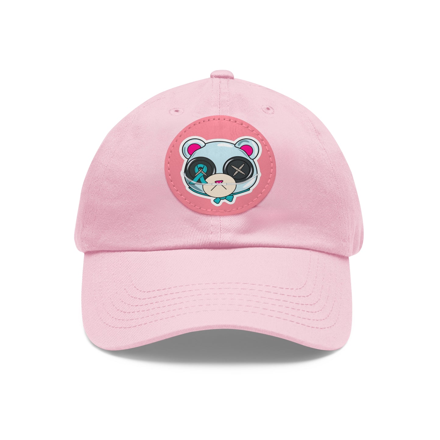 Sclero Bear Dad Hat with Leather Patch (Round)