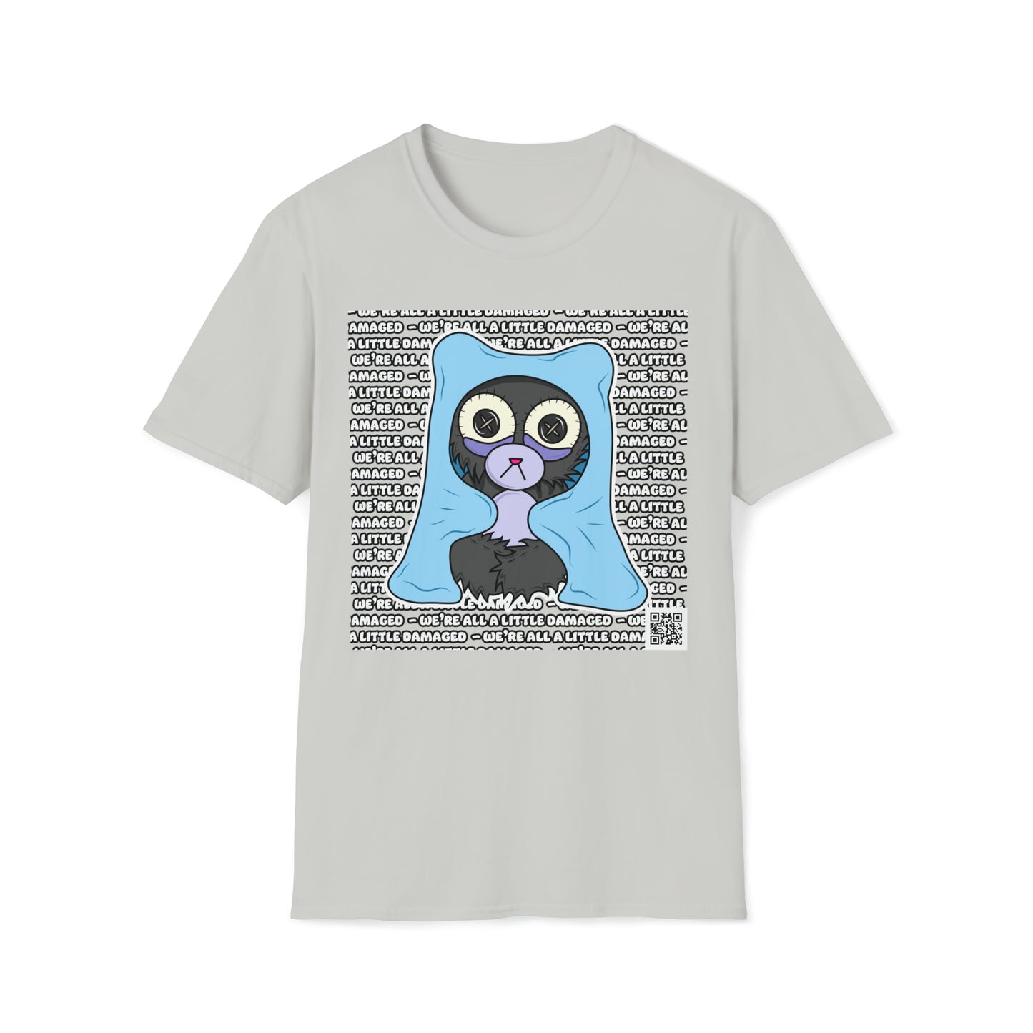 Insomnia Bear "We're all a little Damaged" T-Shirt