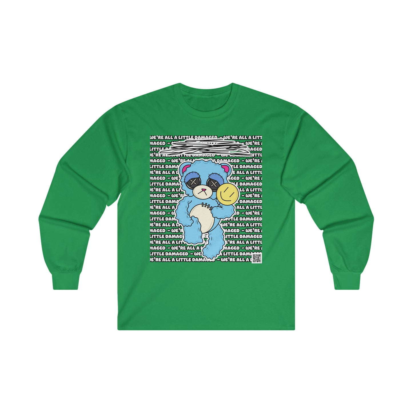 Depression Bear "We're all a little Damaged" Ultra Cotton Long Sleeve Tee