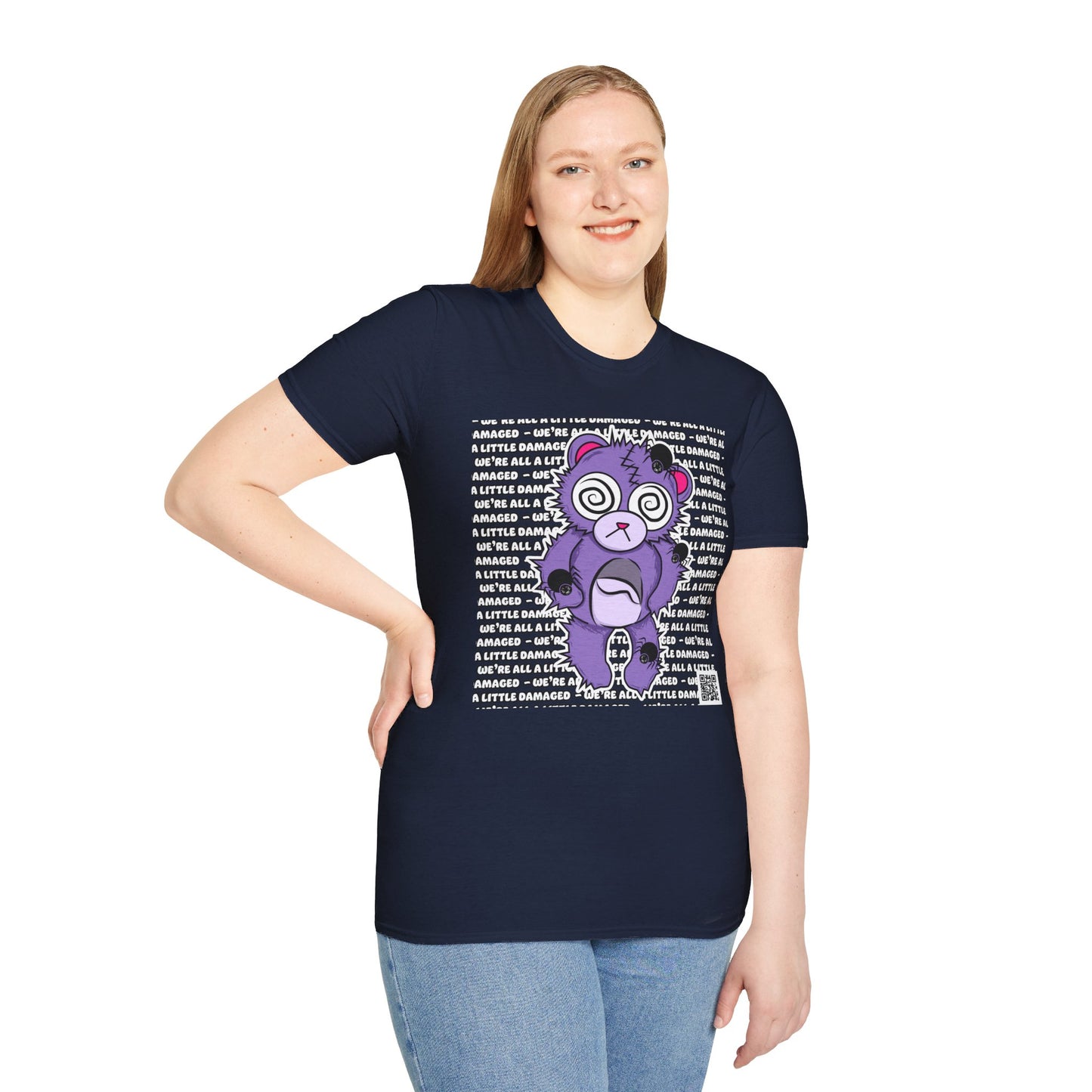 Anxiety Bear "We're all a little Damaged" T-Shirt