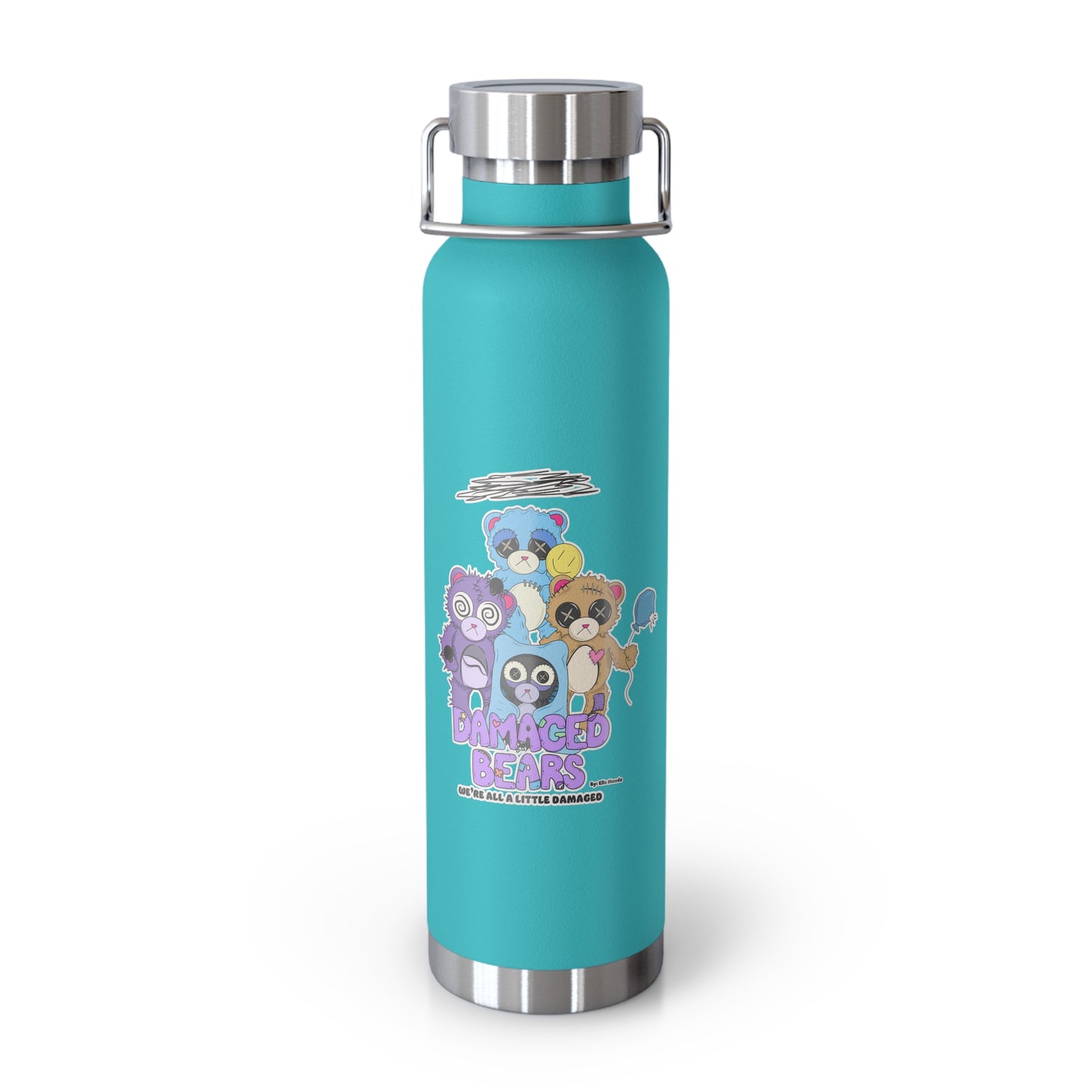 Damaged Bears Copper Vacuum Insulated Bottle, 22oz