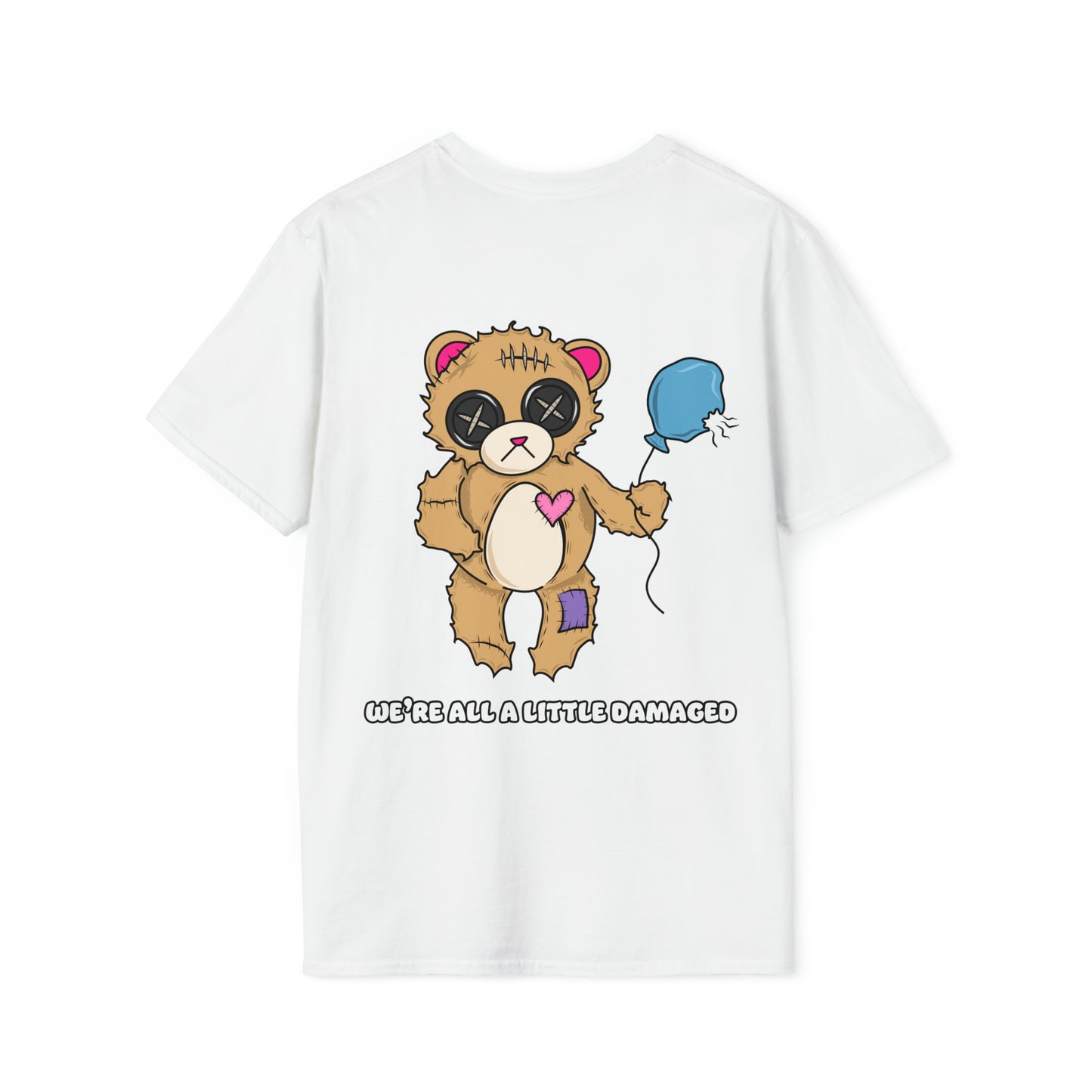 Damaged Bear T-Shirt Front and Back Design