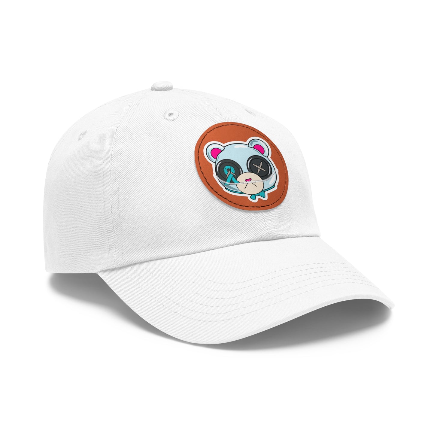 Sclero Bear Dad Hat with Leather Patch (Round)