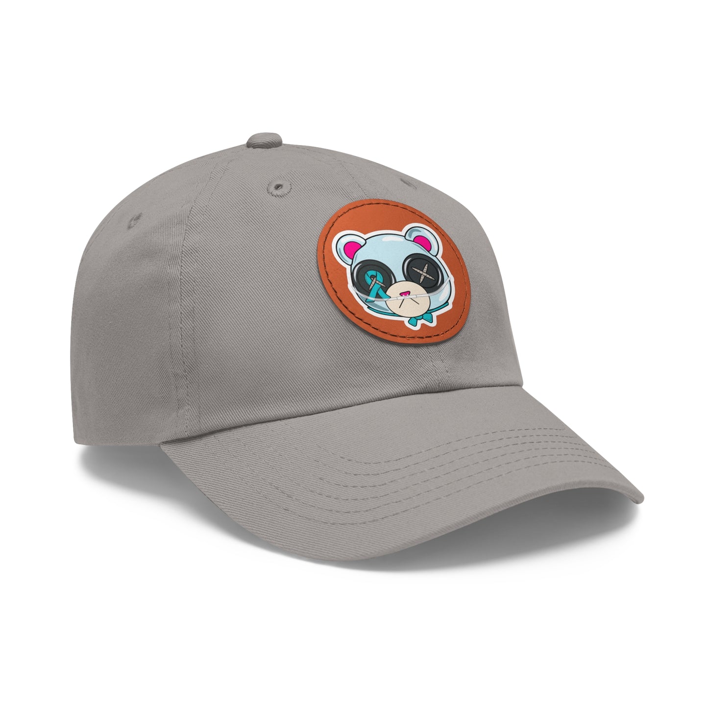 Sclero Bear Dad Hat with Leather Patch (Round)