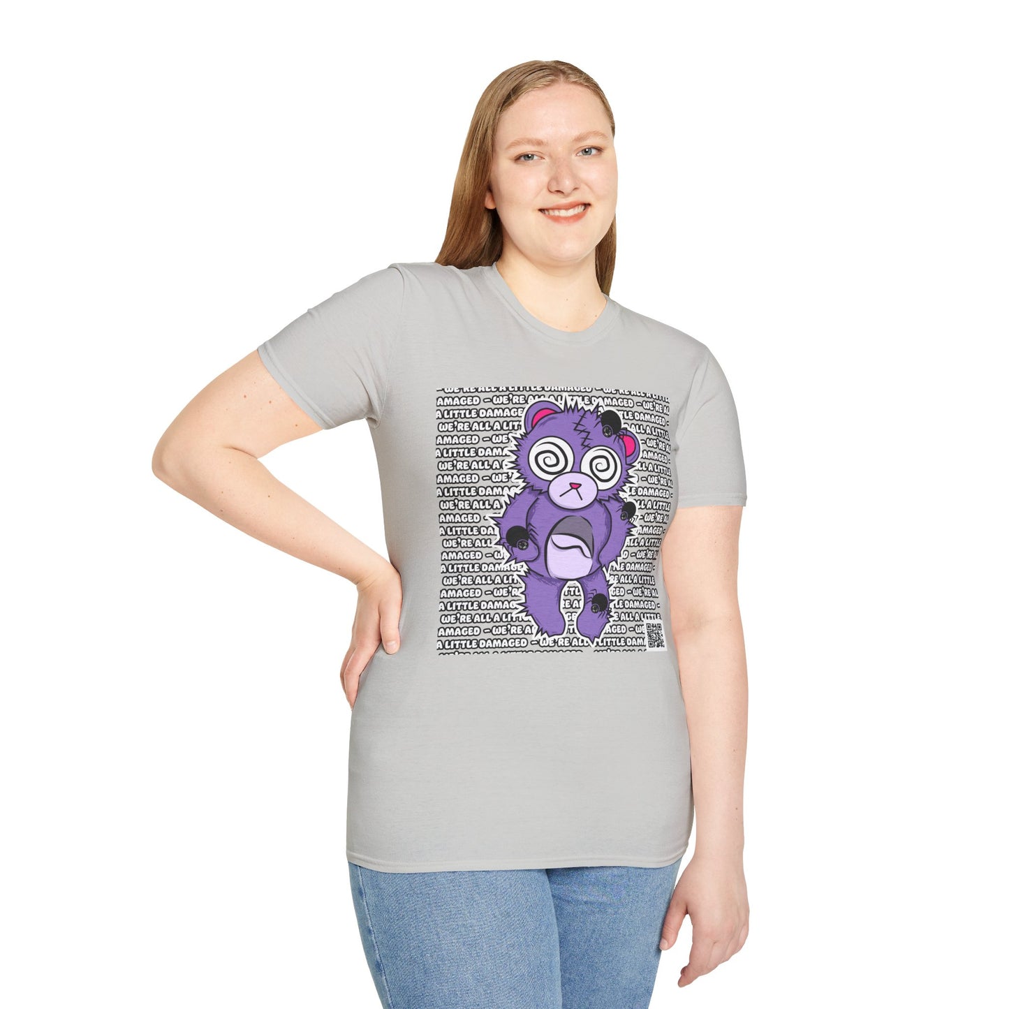 Anxiety Bear "We're all a little Damaged" T-Shirt