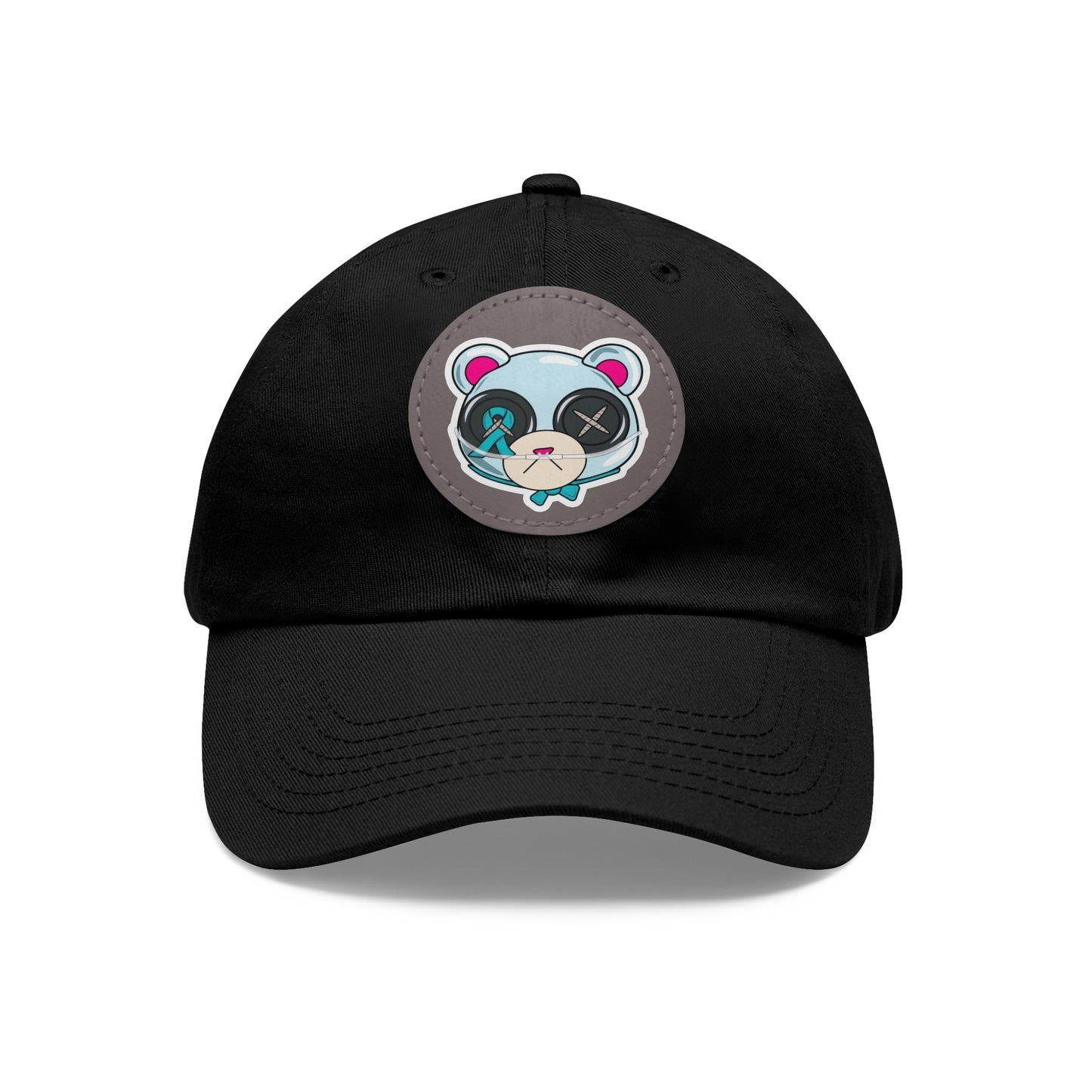 Sclero Bear Dad Hat with Leather Patch (Round)