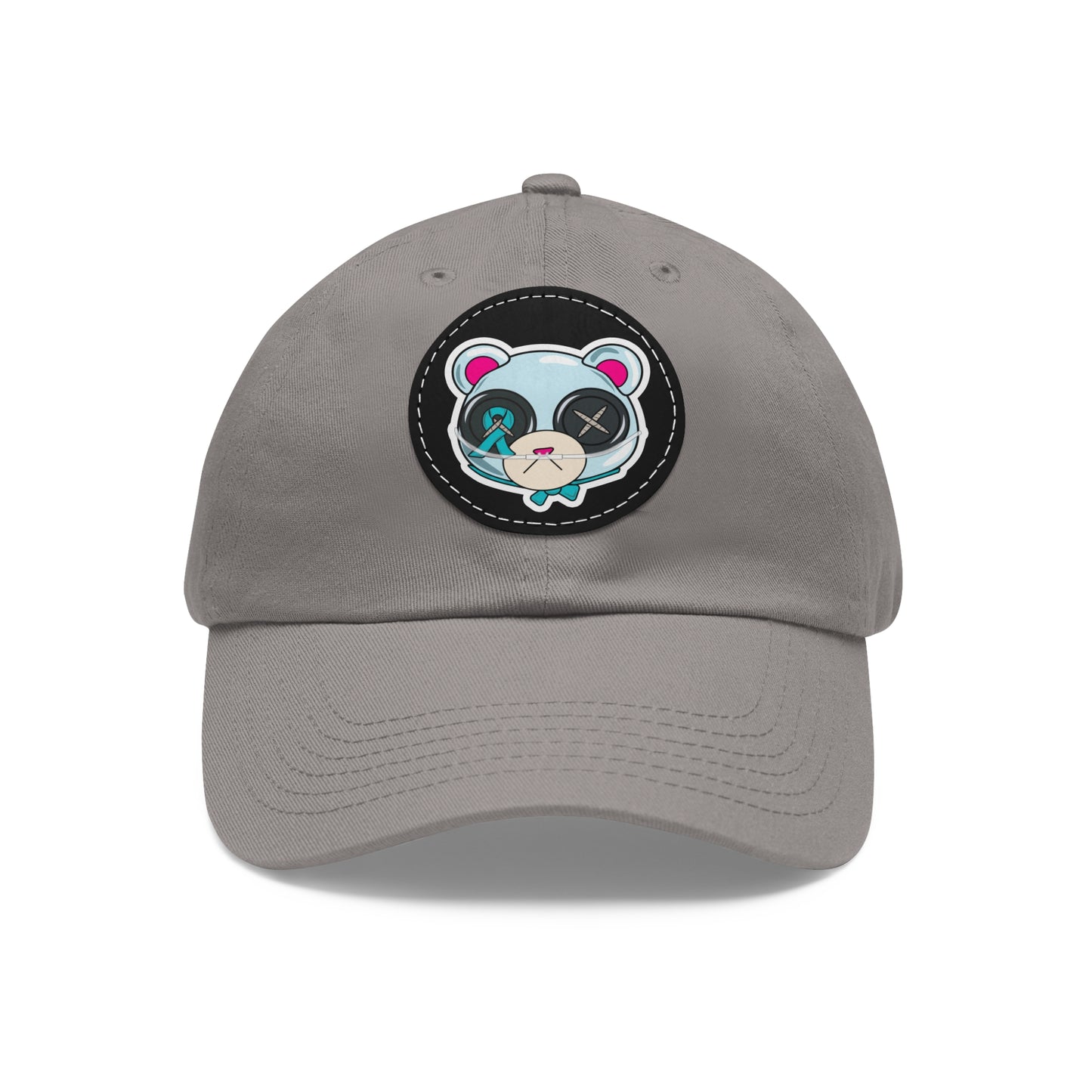 Sclero Bear Dad Hat with Leather Patch (Round)