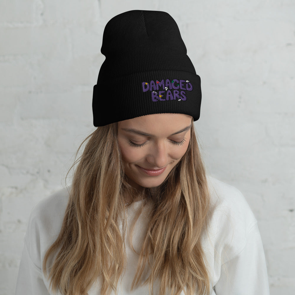 Damaged Bear Logo Cuffed Beanie