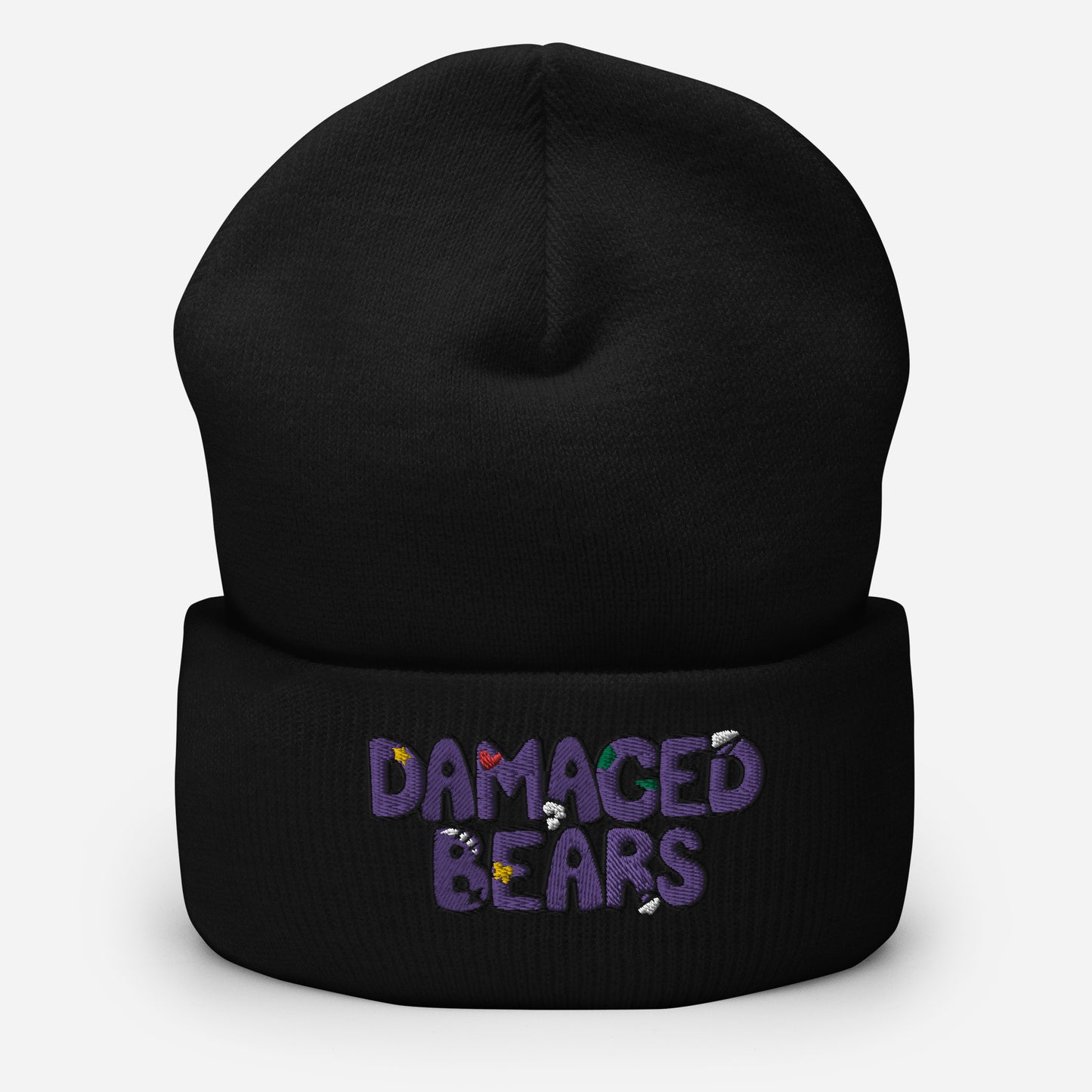 Damaged Bear Logo Cuffed Beanie