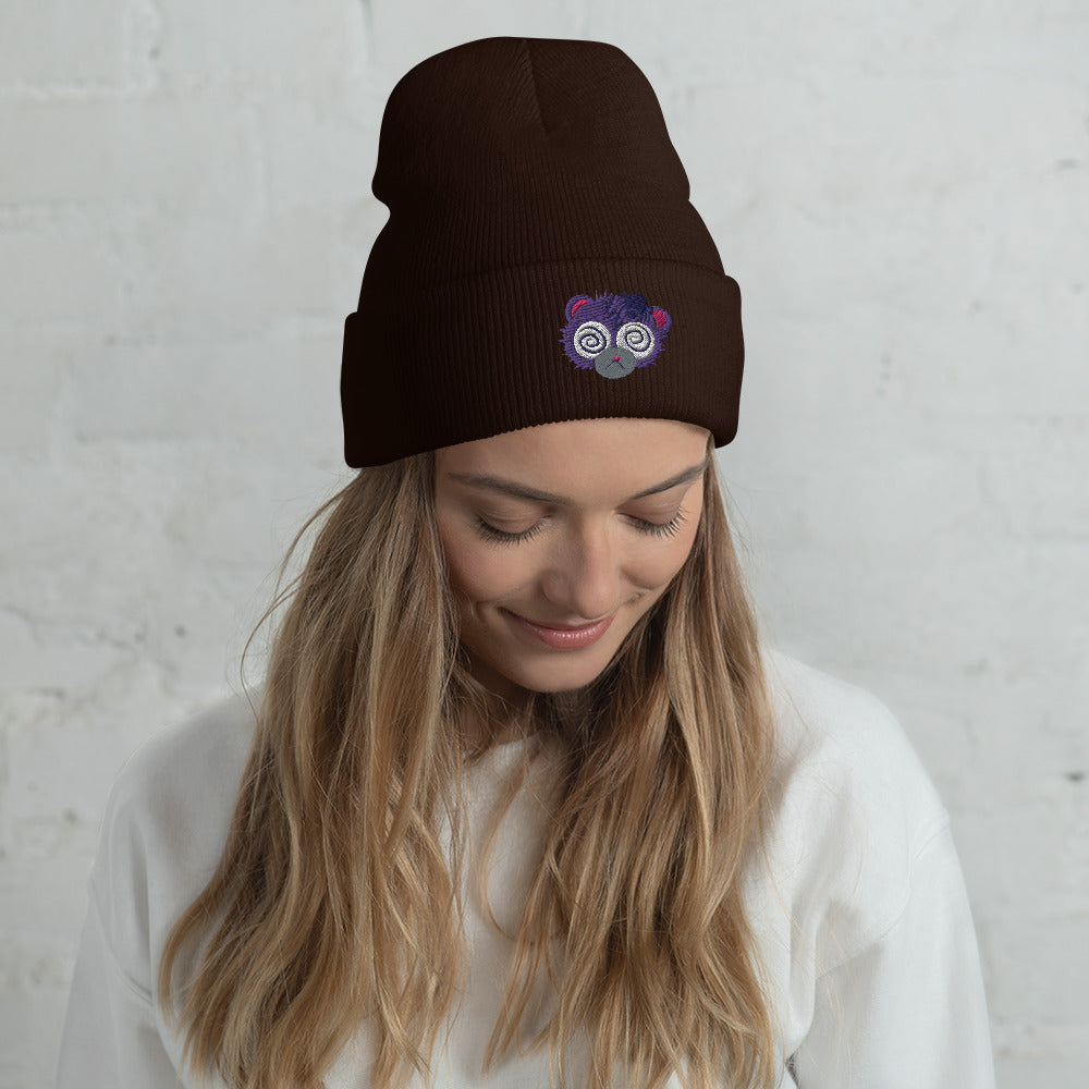 Anxiety Bear Cuffed Beanie