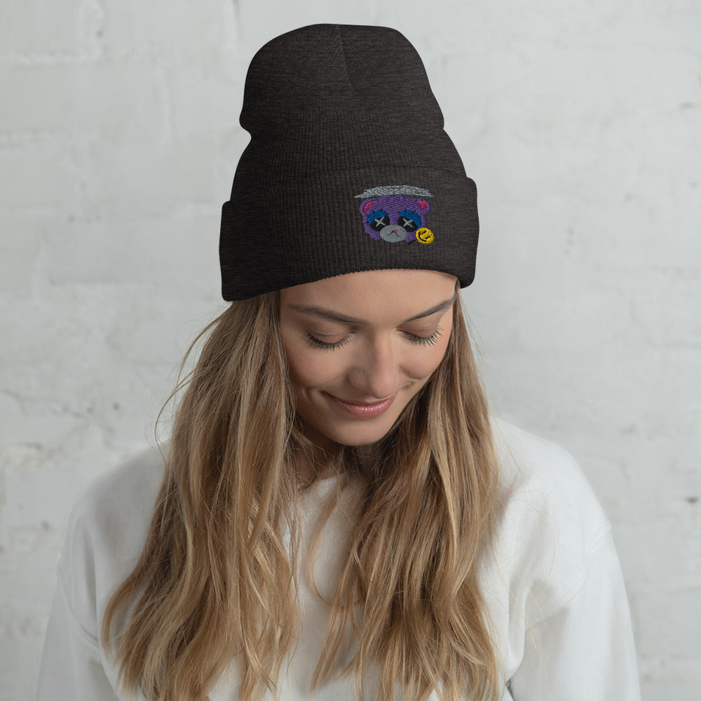 Depression Bear Cuffed Beanie