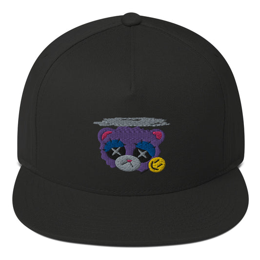 Depression Bear Flat Bill Cap