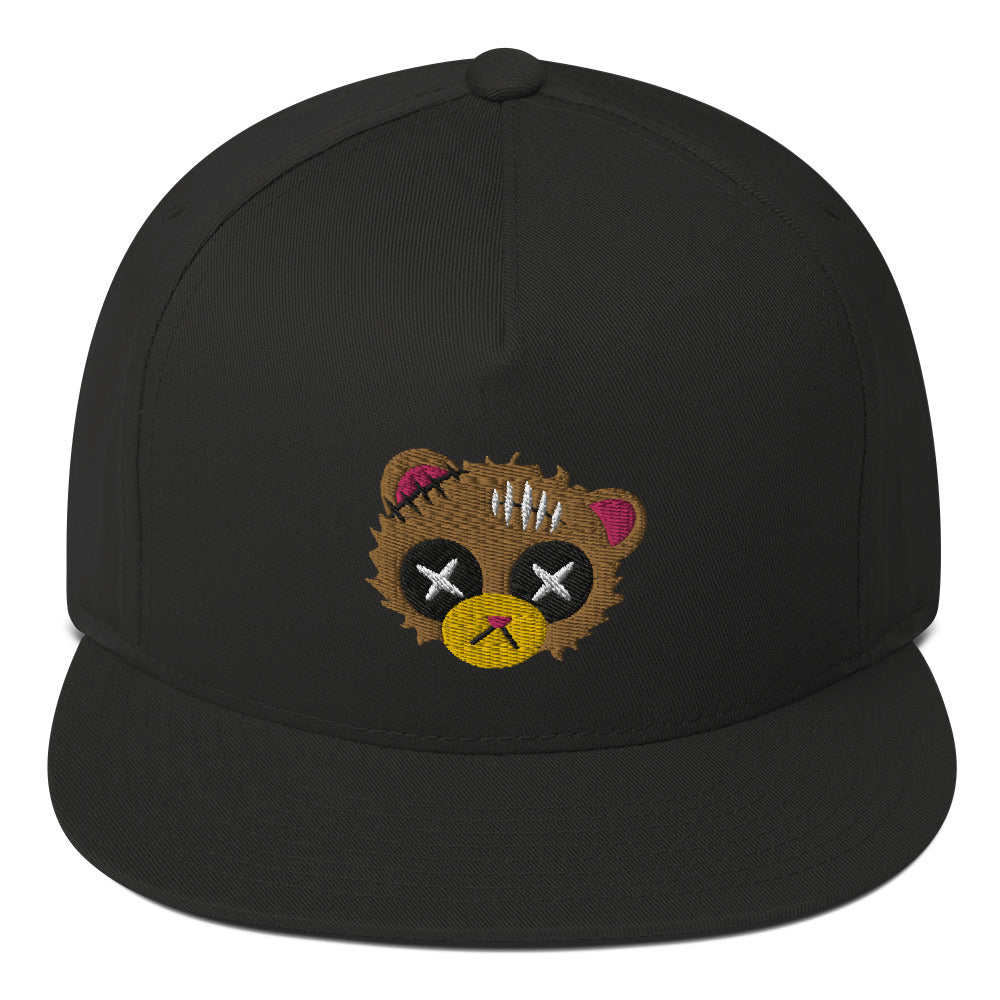 Damaged Bear Flat Bill Cap