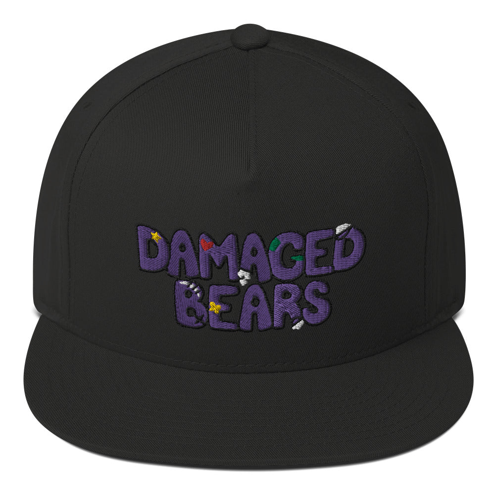 Damaged Bears Logo Flat Bill Cap