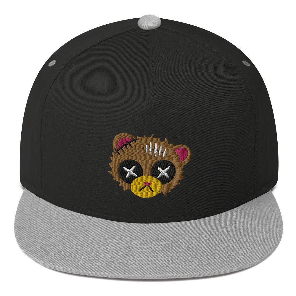 Damaged Bear Flat Bill Cap