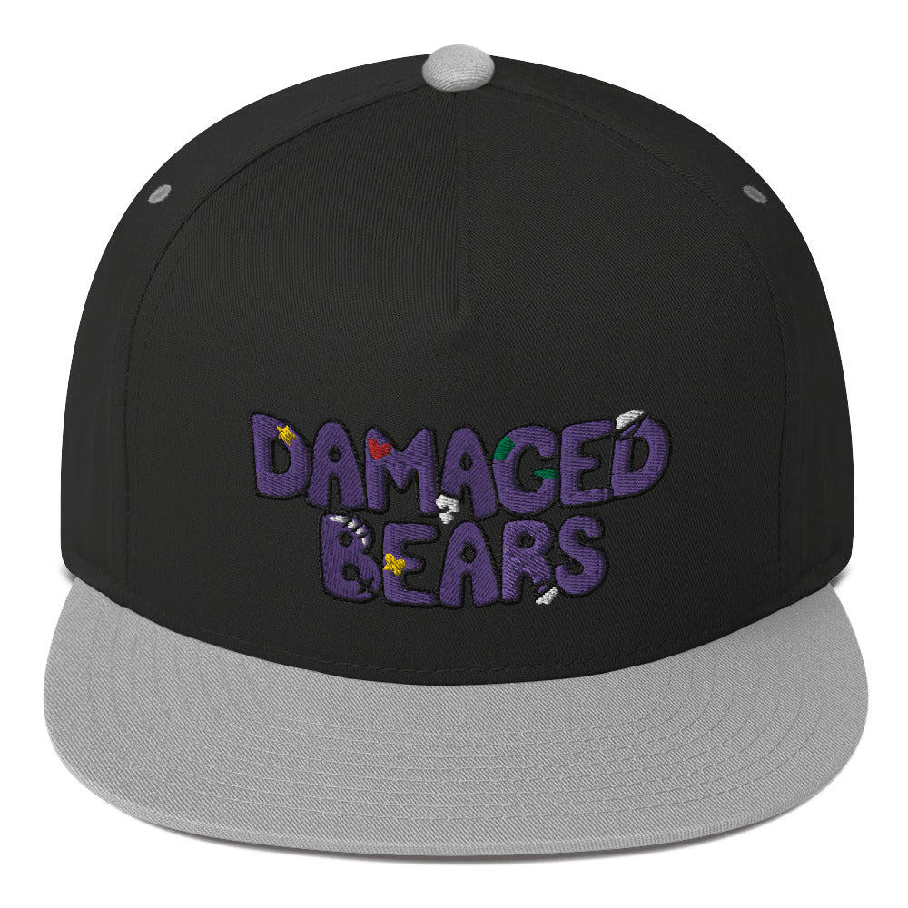 Damaged Bears Logo Flat Bill Cap