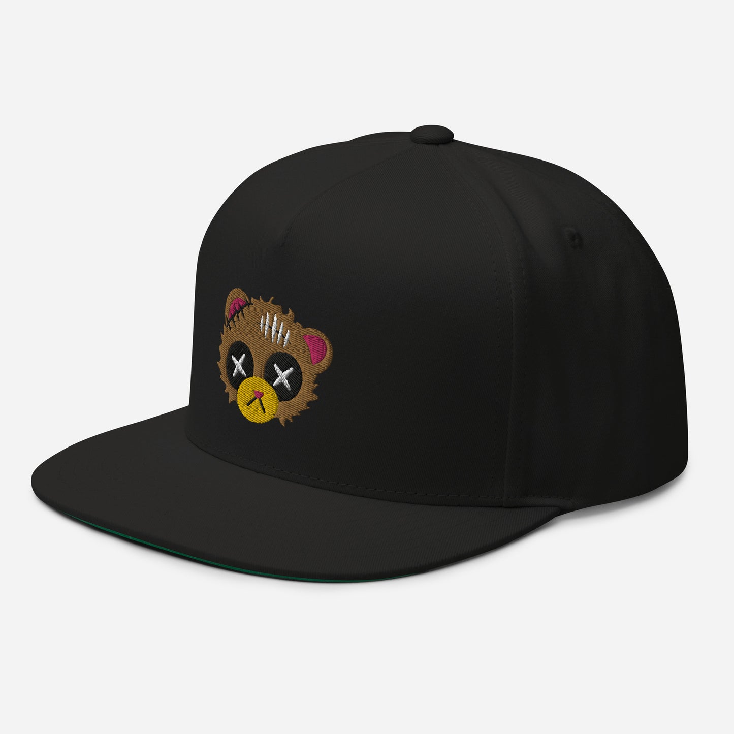 Damaged Bear Flat Bill Cap