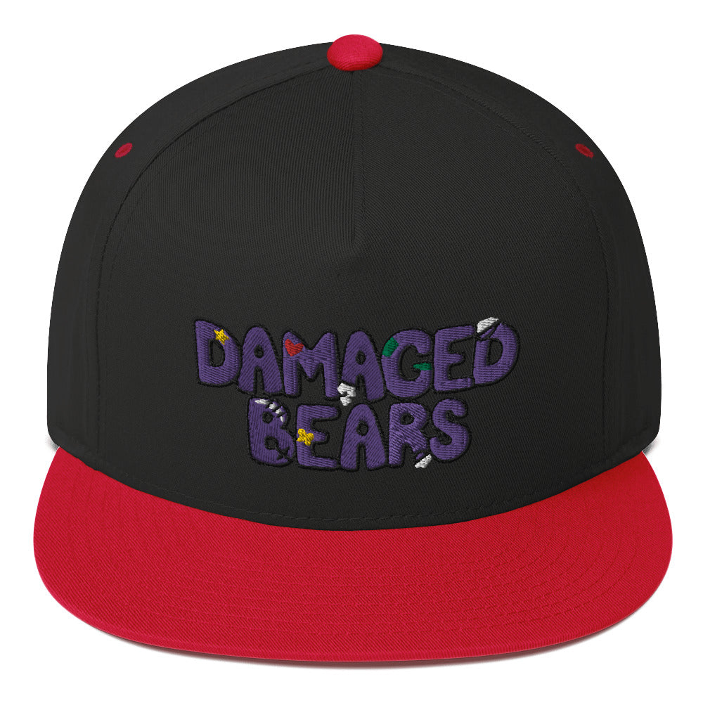 Damaged Bears Logo Flat Bill Cap