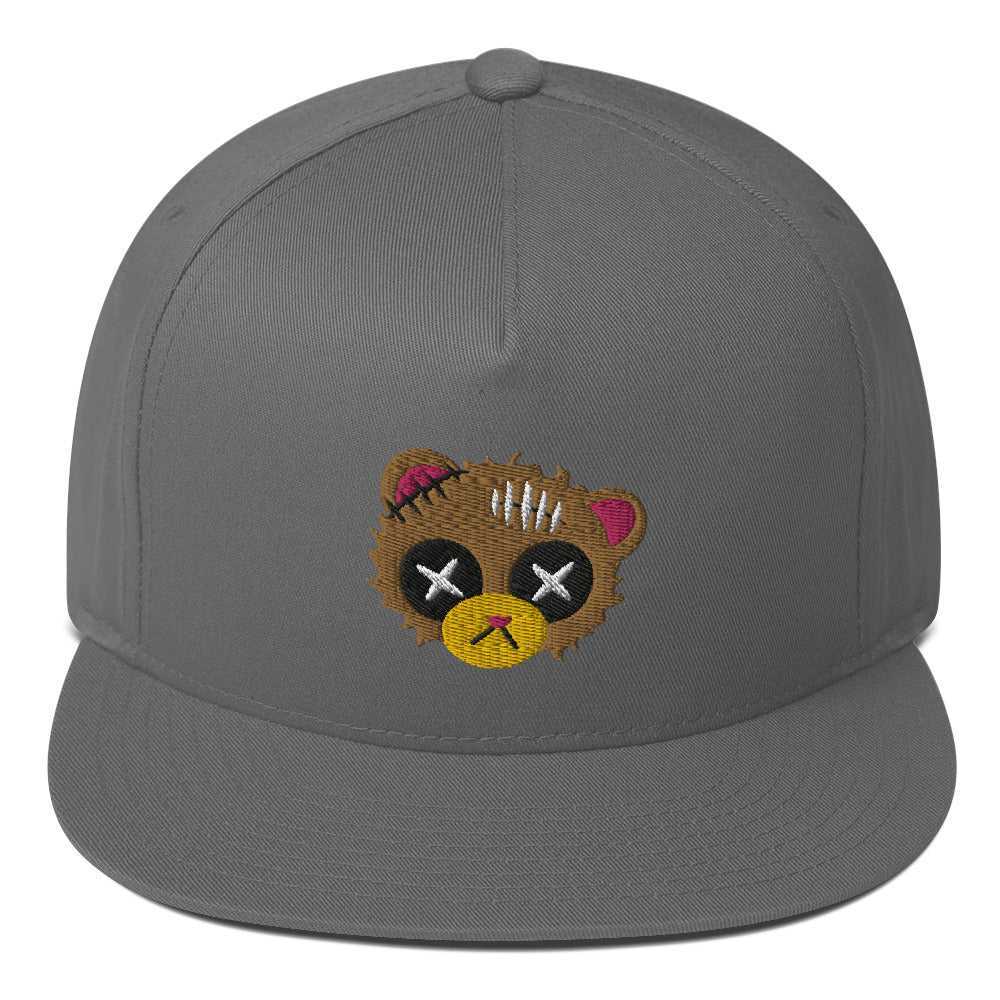 Damaged Bear Flat Bill Cap