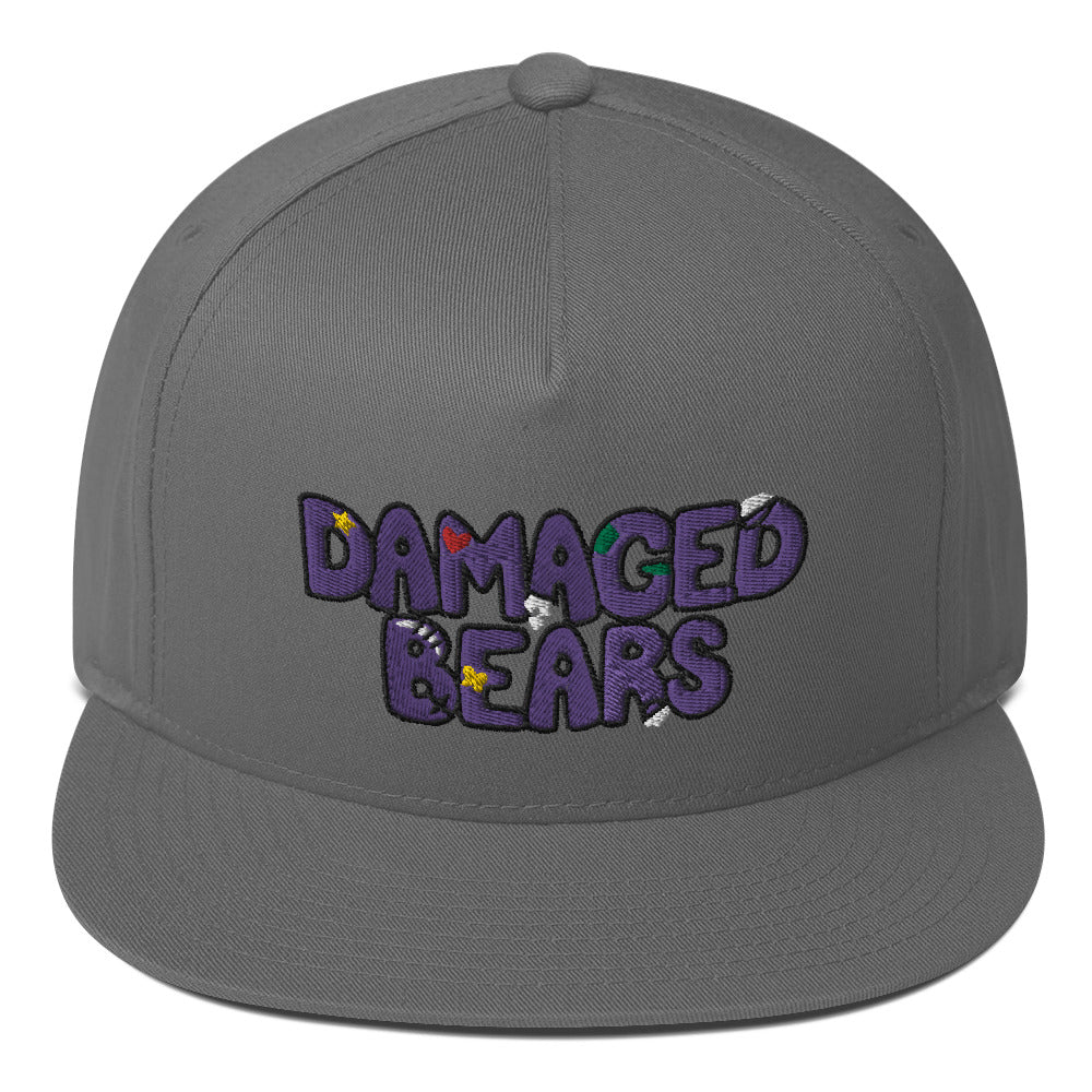 Damaged Bears Logo Flat Bill Cap