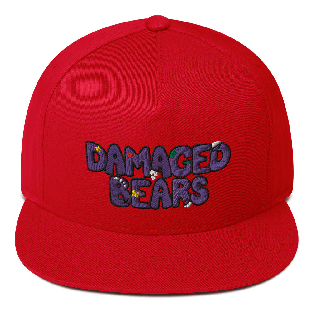 Damaged Bears Logo Flat Bill Cap