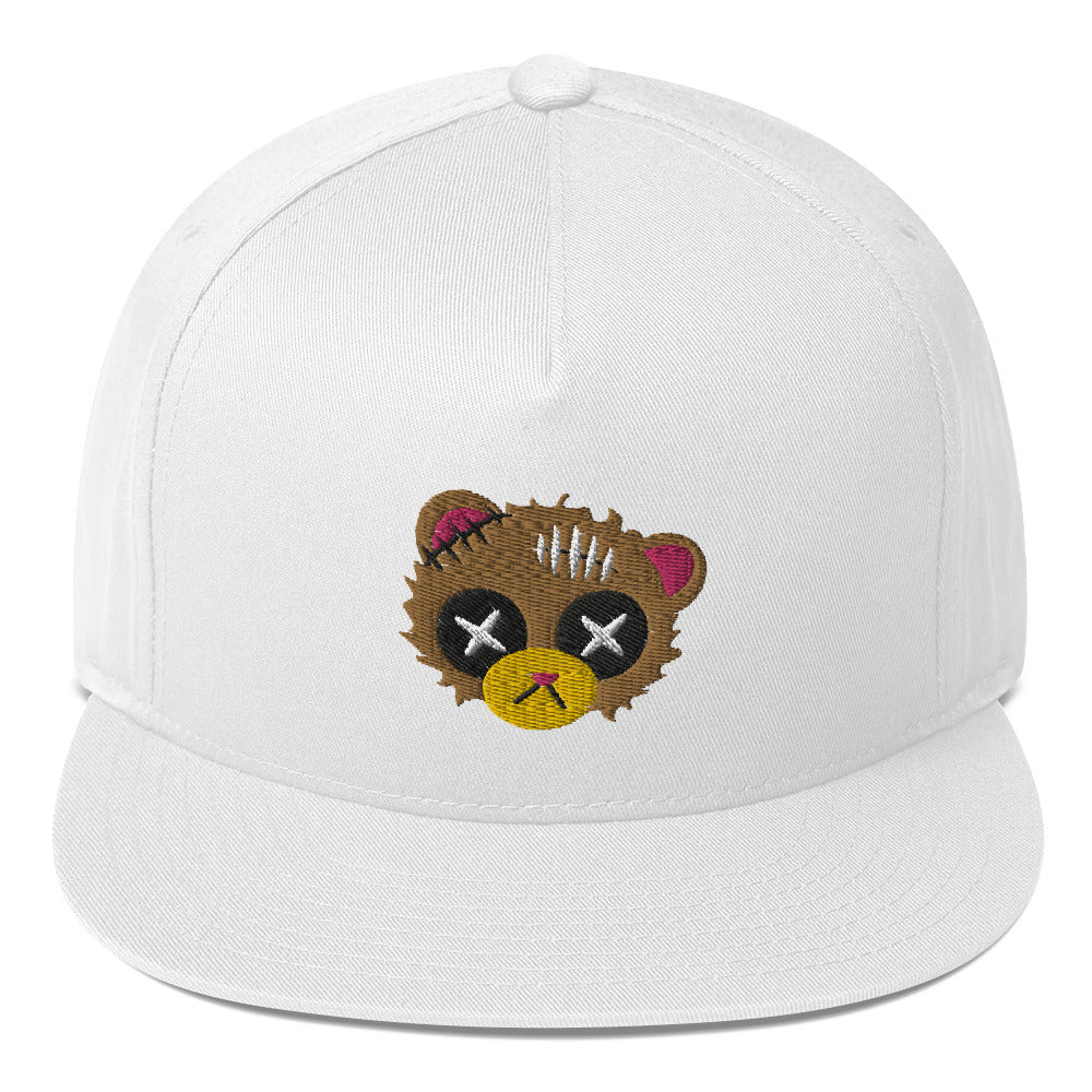 Damaged Bear Flat Bill Cap