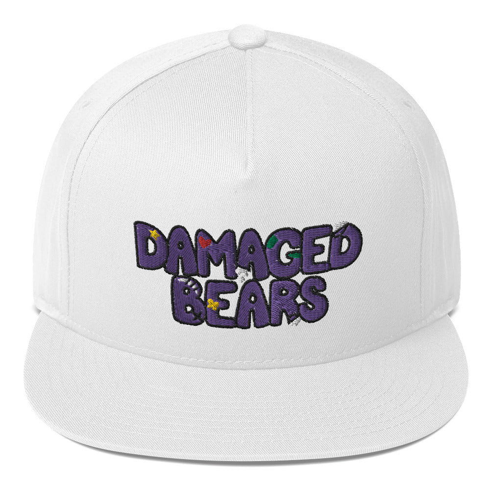 Damaged Bears Logo Flat Bill Cap