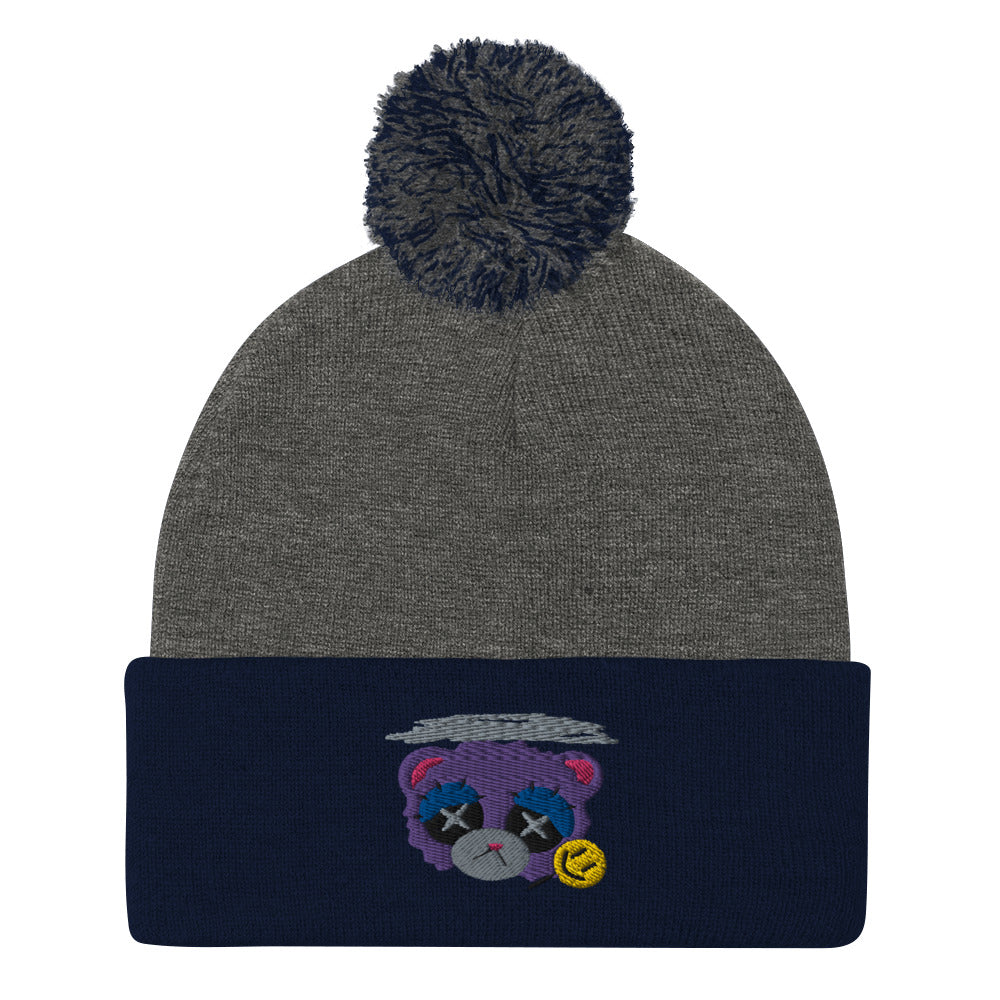 Depression Bear Pom-Pom Beanie