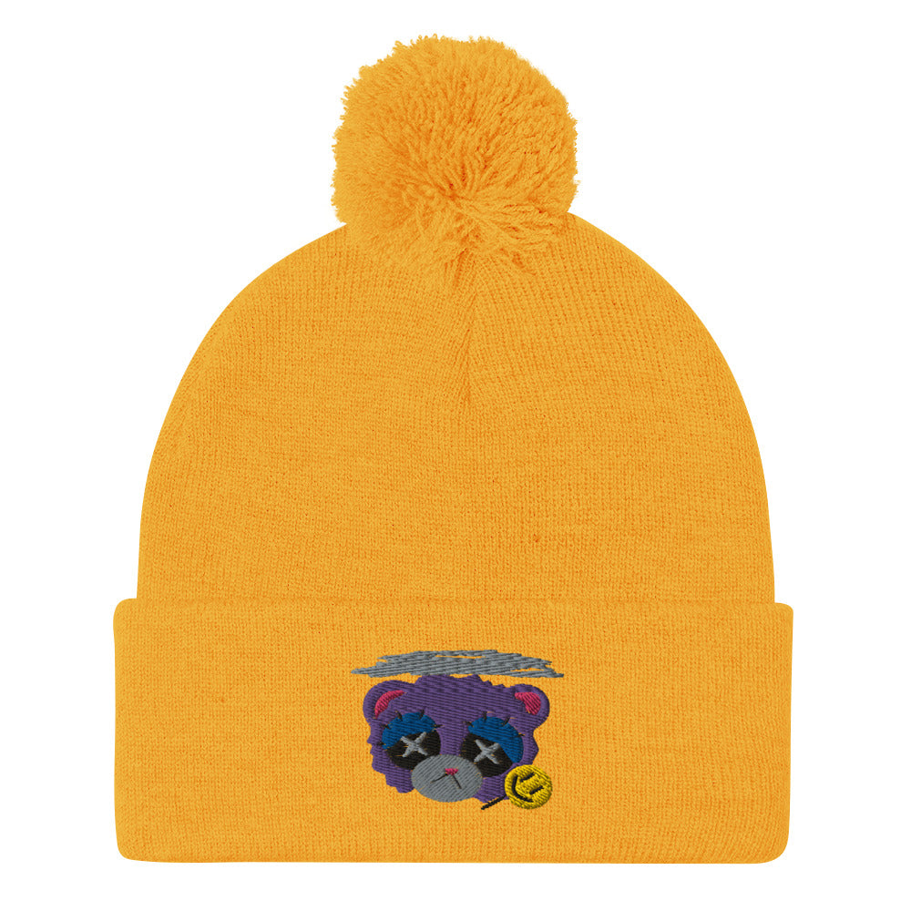 Depression Bear Pom-Pom Beanie