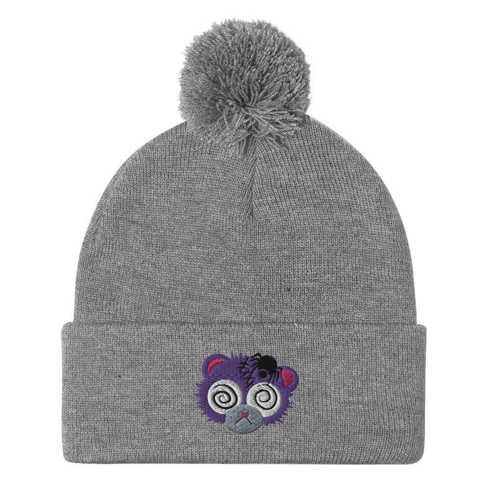 Anxiety Bear Pom-Pom Beanie