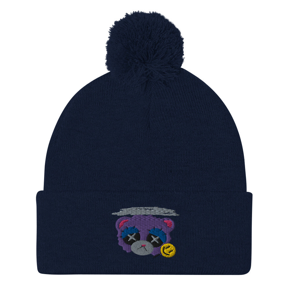 Depression Bear Pom-Pom Beanie