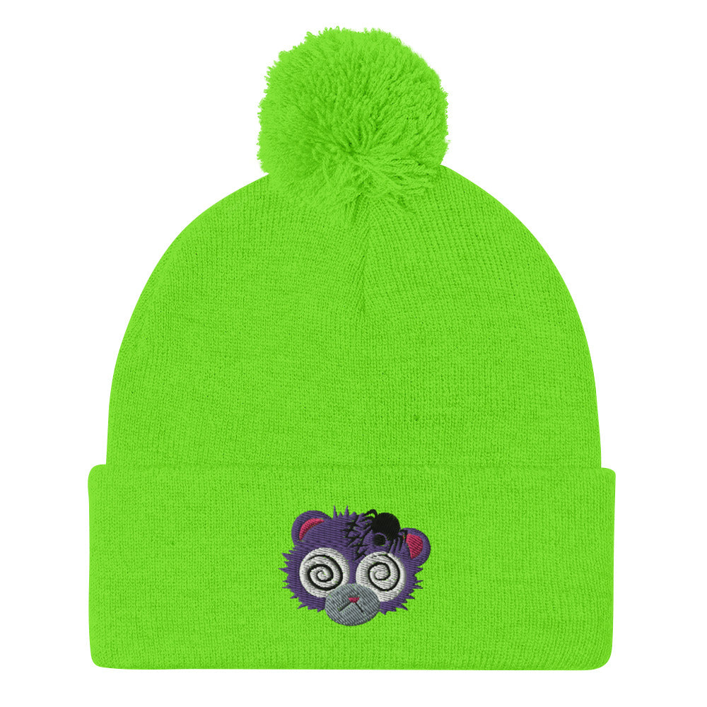 Anxiety Bear Pom-Pom Beanie