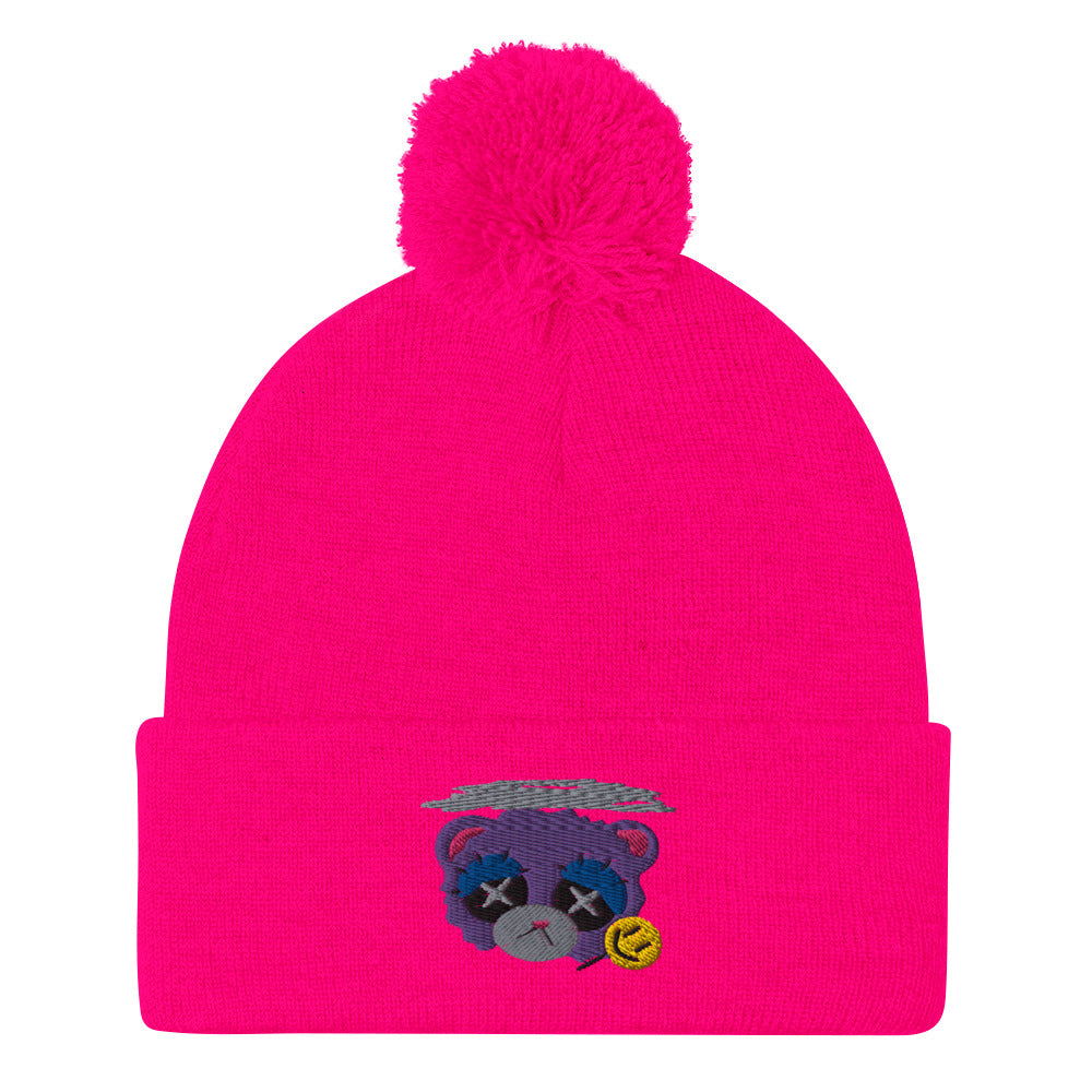 Depression Bear Pom-Pom Beanie