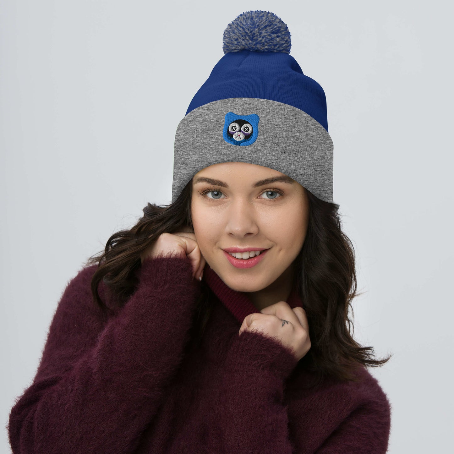 Insomnia Bear Pom-Pom Beanie